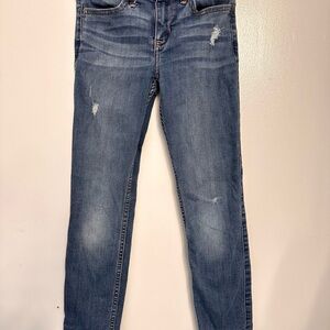 Abercrombie & Fitch Girls Blue Distressed Skinny Jeans